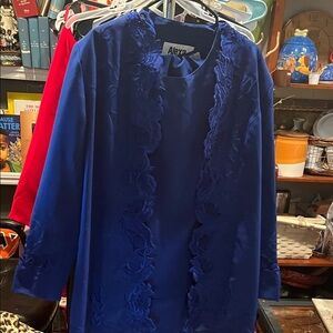 Elegant Blue Long Sleeve Top